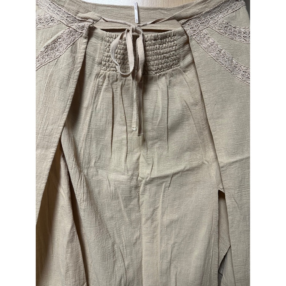 Free‎ People The Prettiest Set  Boho Crop Top Maxi Skirt Lace Slit S - Picture 9 of 9